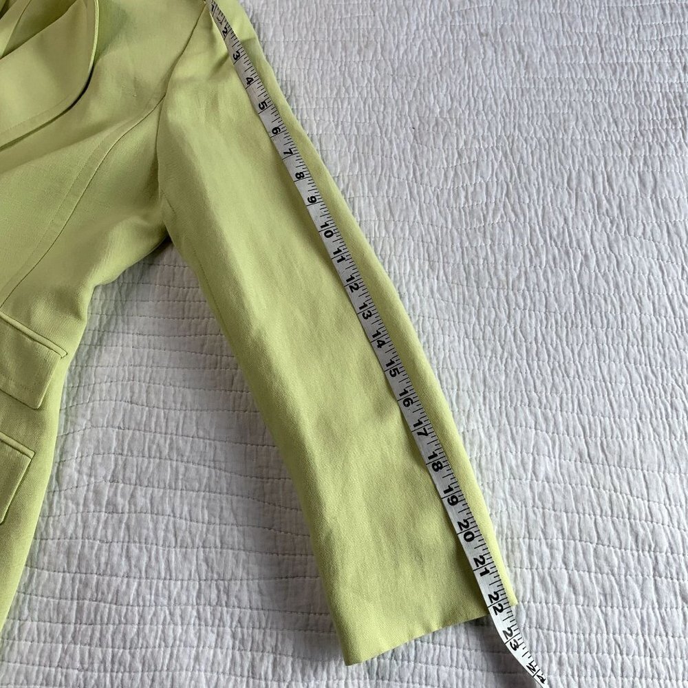 Linda Allard Ellen Tracy SZ Petite 6 Linen Lined Double Breasted Blazer Jacket - Picture 8 of 10